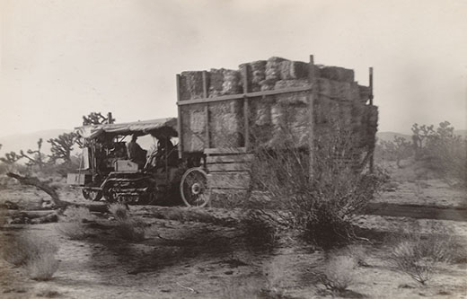 traction engine on the Mojave Desert